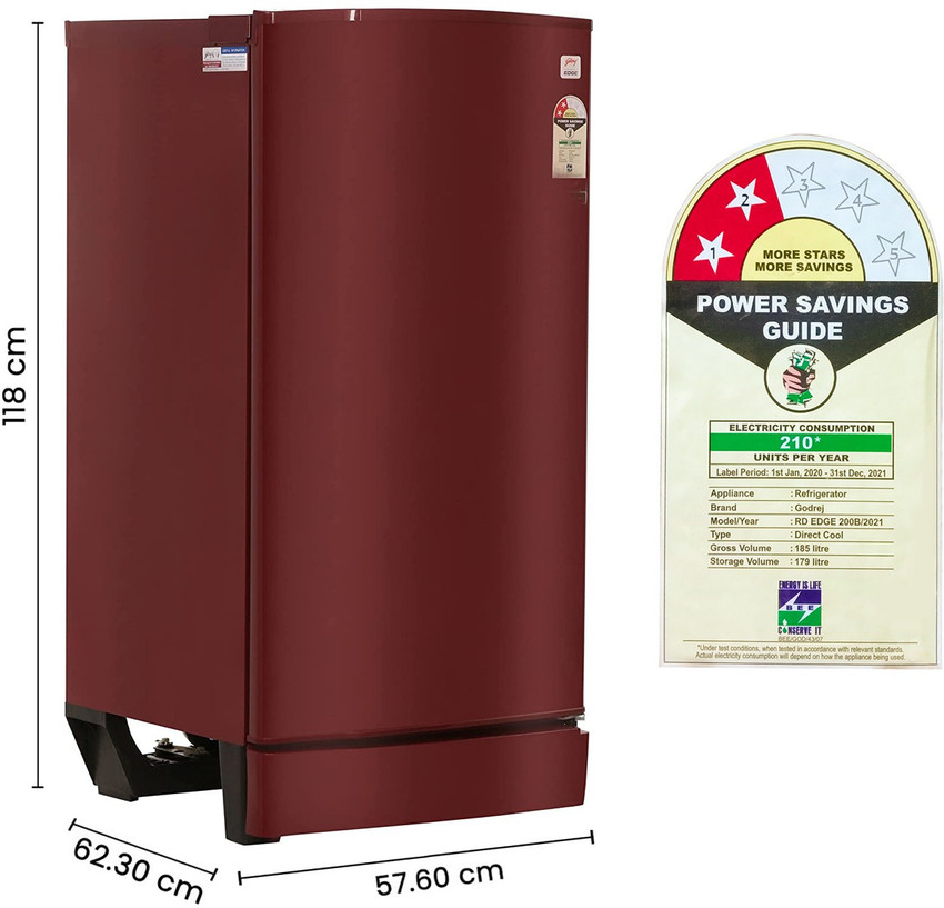 Godrej fridge 185 litre 2 star outlet