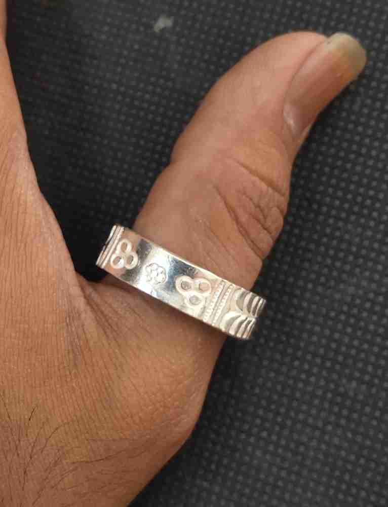 SGJ PURE SILVER THUMB RING Silver 999 Silver Plated Ring Price in