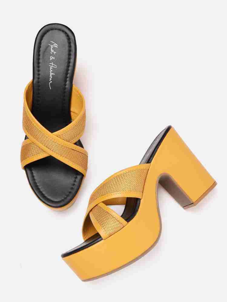 Mustard yellow cheap flip flops