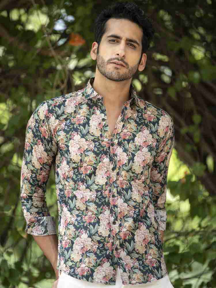 Floral print casual on sale shirt