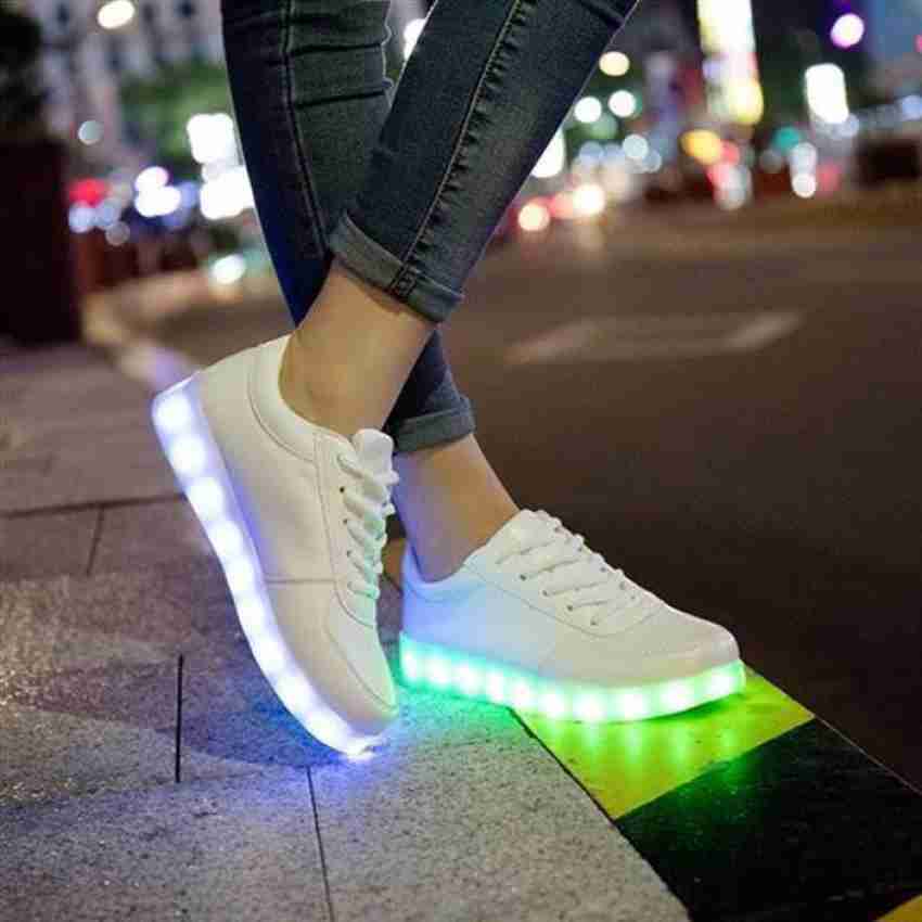 Kids LED Light Up Shoes, LED Sneakers, Outdoor/Sports/Running Shoes (Light  wale jute)