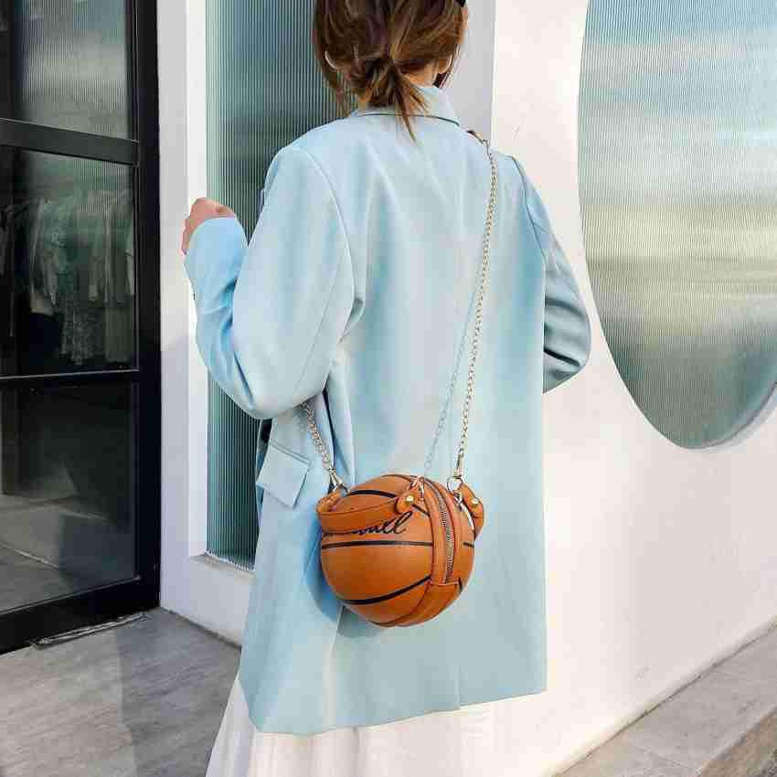  Basketball Shaped Handbags Purse Tote Round Shoulder
