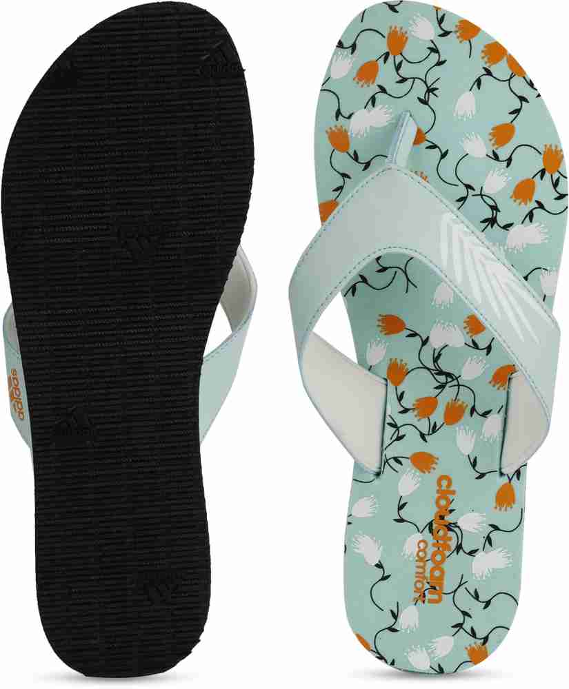 Adidas floral flip flops online