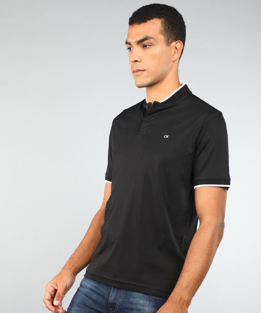 Calvin Klein Men's Solid Slim Fit Shirt (P3-K10K110856BEH_Black M