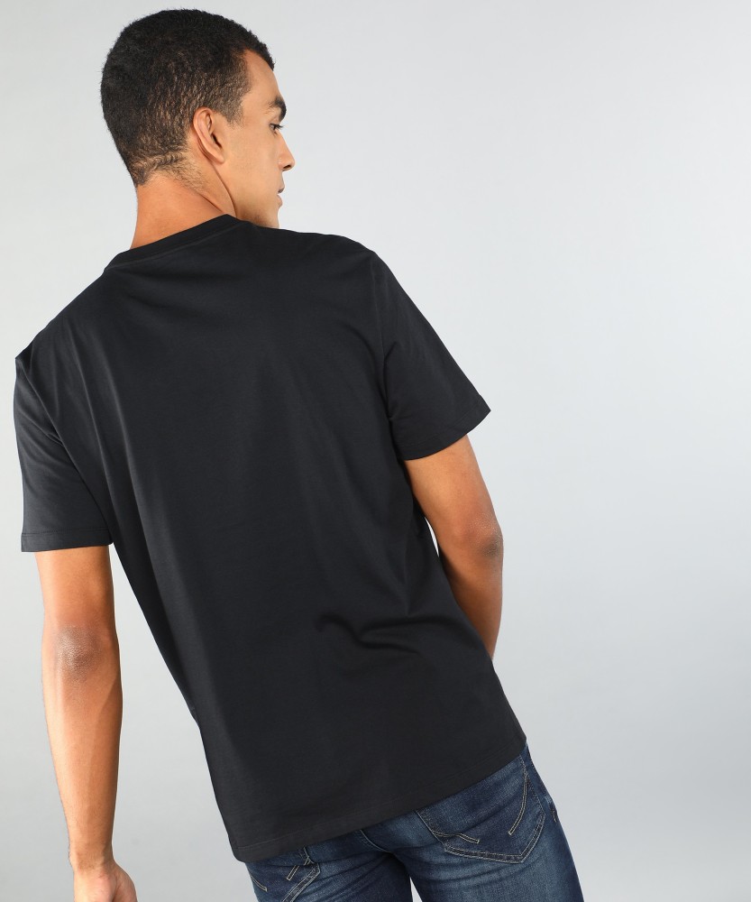 Calvin Klein Jeans Printed Men Round Neck Black T-Shirt - Buy Calvin Klein  Jeans Printed Men Round Neck Black T-Shirt Online at Best Prices in India