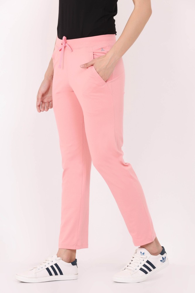 INFINIA Solid Women Pink Track Pants - Buy INFINIA Solid Women