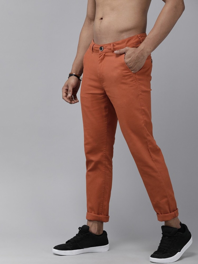Burnt Orange Cotton Corduroy Trousers Mens  James Meade