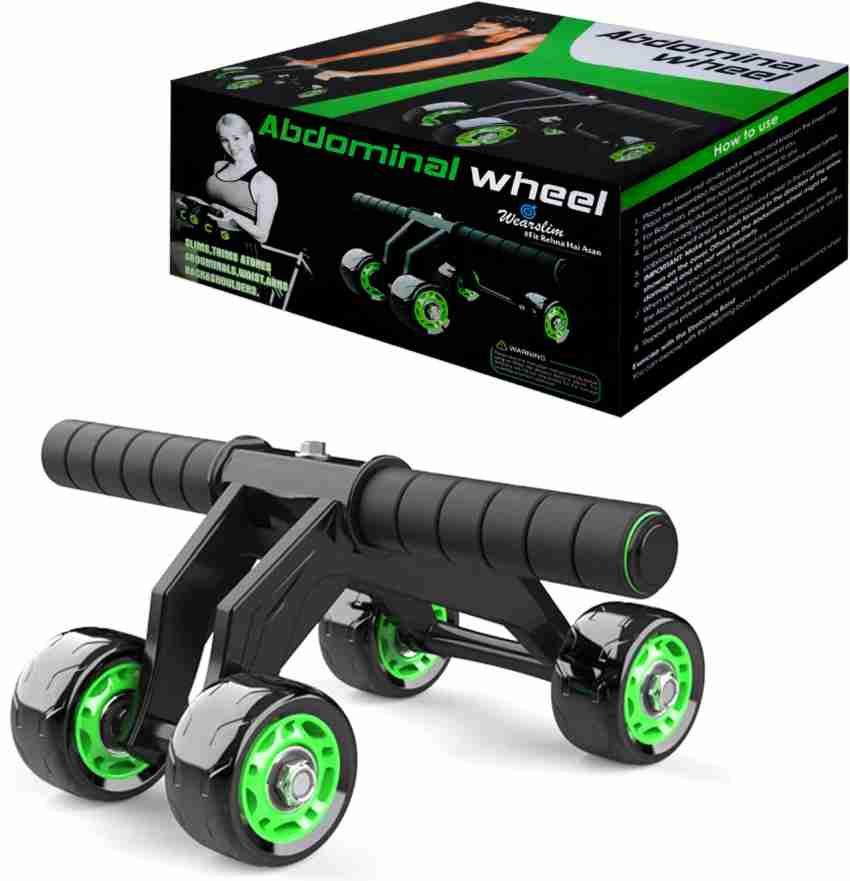 Wearslim Professional Abs Workout 4 Wheel Ab Roller Perfect Home