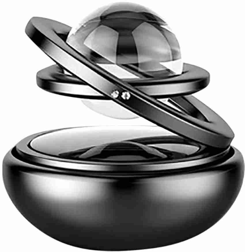 BKN® Metal Car Double Loop Solar Fragrance Double Ring with Glass Ball  Rotating Car Aromatherapy Home Office Air Fresher Decoration Perfume  Diffuser
