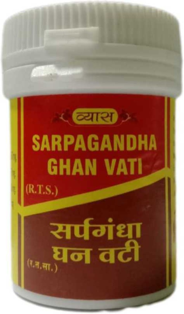 Vyas Sarpagandha Ghan Vat 40tab Jar of 40 QTY