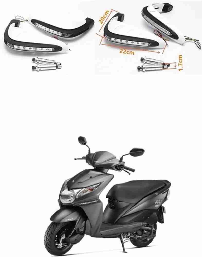 PRTEK Motorcycle Universal Bike Hand Guards with DRL Running Light