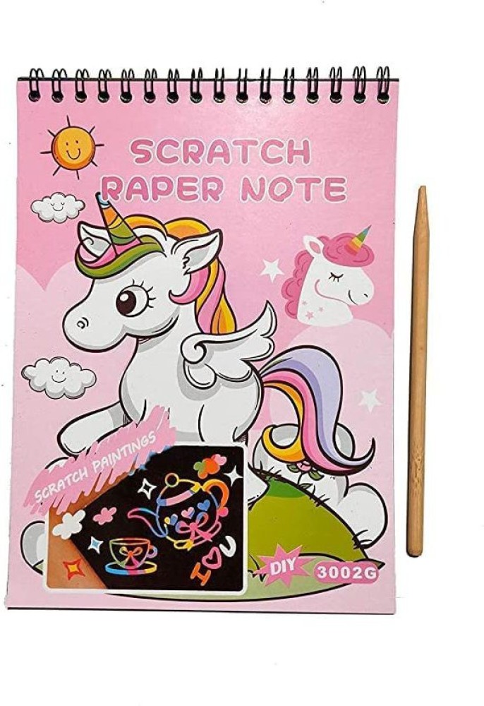 Color Empire Printed Notebook Drawing Pad  Pink Unicorn  750 Design   Unrulled Diary  A4 Drawing Book  Writing Journal  Art Book  Sketch Book   Student Writng Pad  Art Pad