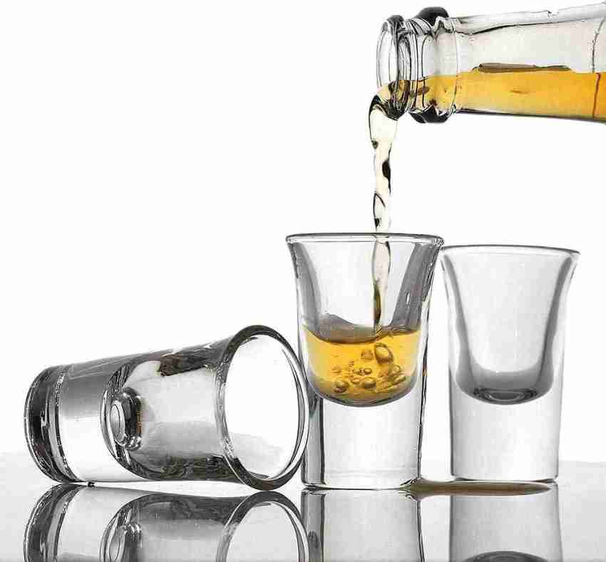 6pcs 30ml Shot Glass Set Heavy Base Clear Double Whisky Brandy