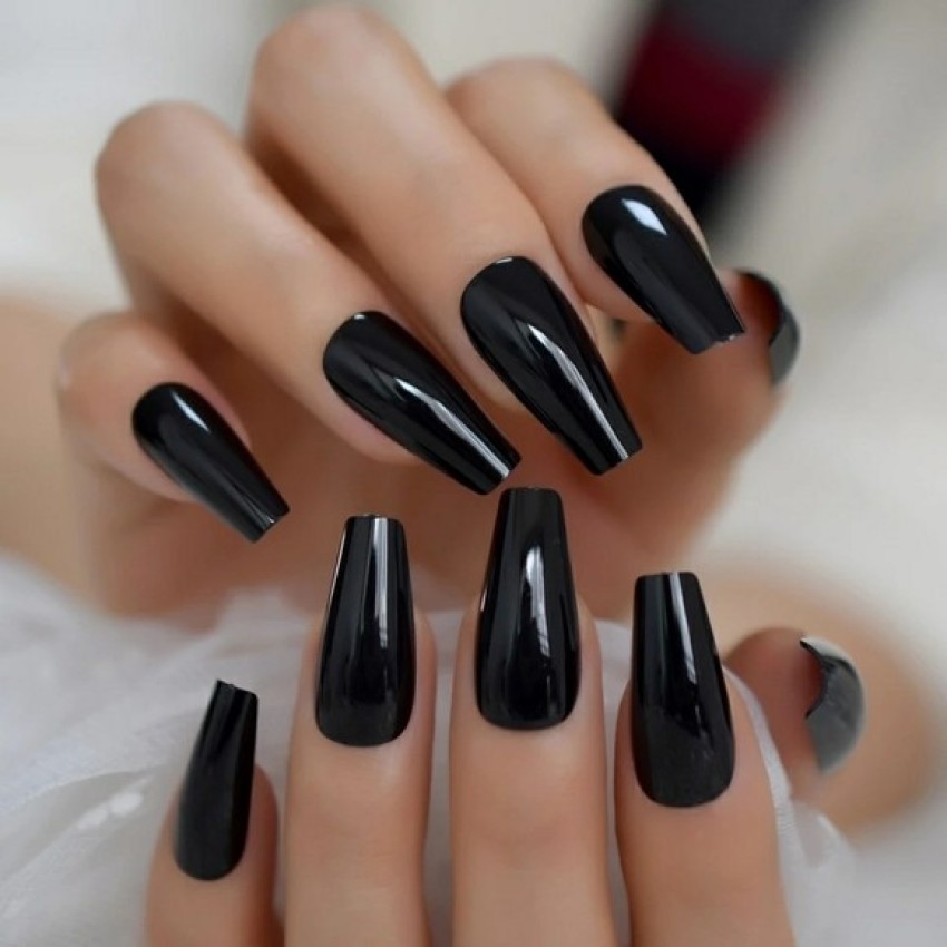 Black painted store nails