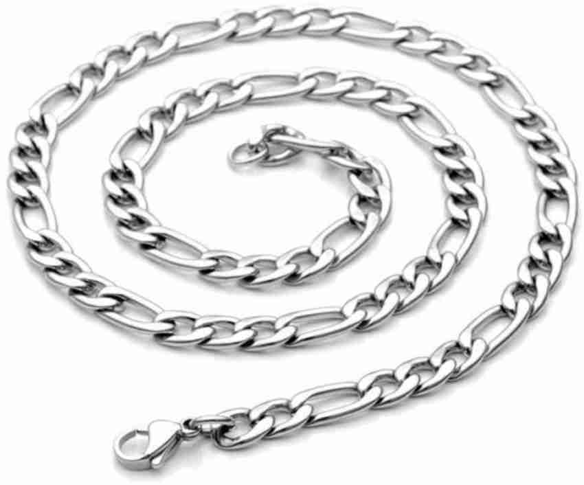 R JEWELS Premium Stylish Silver Chain Pack of 1 Made in U.S