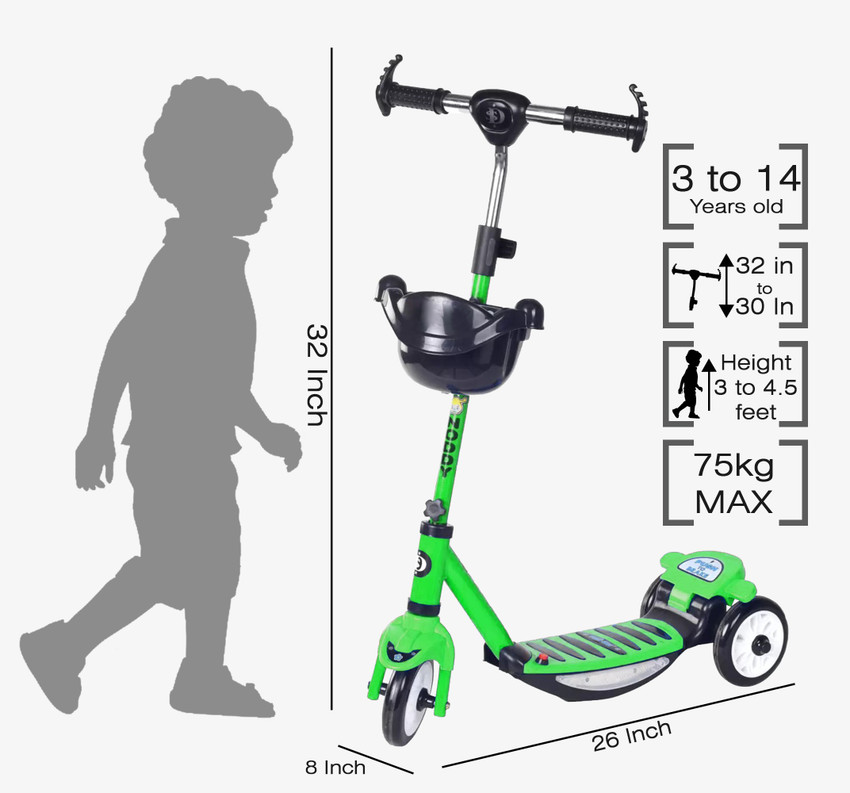 Sasimo Scooter for Kids 3 Wheeler Foldable Kick Skating Cycle
