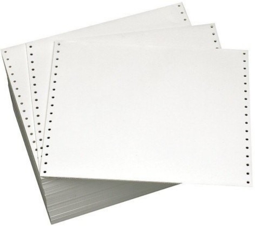 VijayaECart Dot Matrix Printer Paper 5x12,1 Part 6000  Continuous Sheets Unrule 5x12x1=12 Cut 60 gsm Printer Paper - Printer  Paper