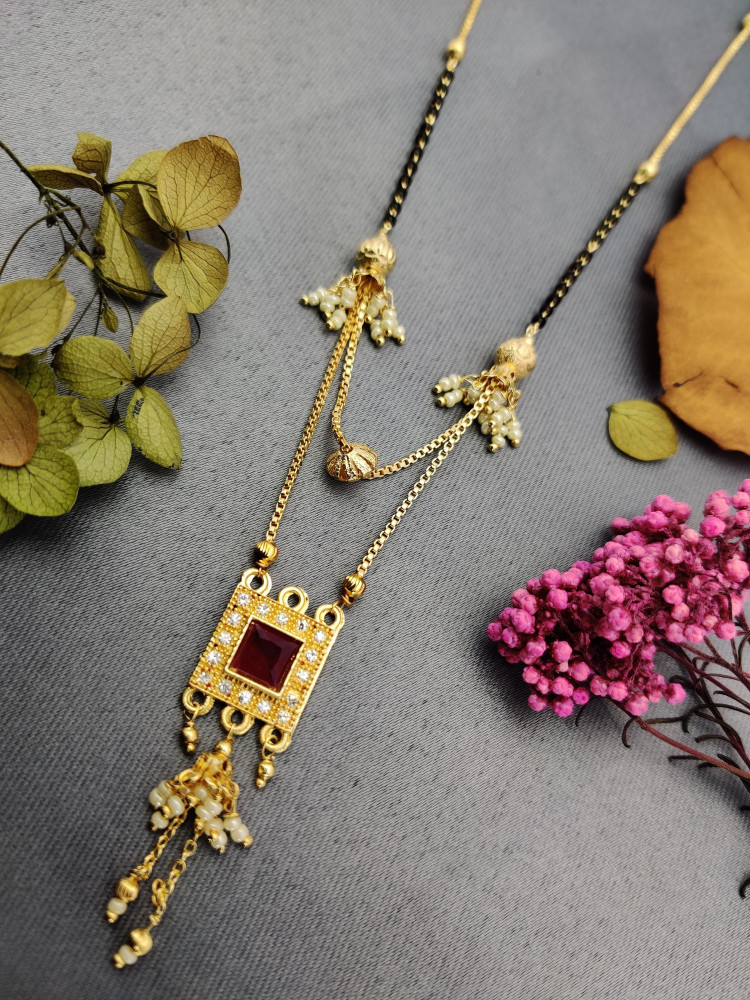 DHARM JEWELS Gold Plated Fancy Square Pearle Pendent Mangalsutras For Women. Alloy Mangalsutra Price in India Buy DHARM JEWELS Gold Plated Fancy Square Pearle Pendent Mangalsutras For Women. Alloy Man...