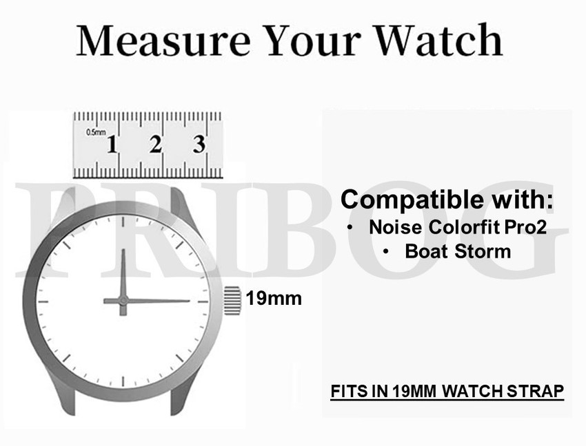 PRIBOG PBGHYML190019SR 19MM Heavy Metal Watch Belt for NOISE