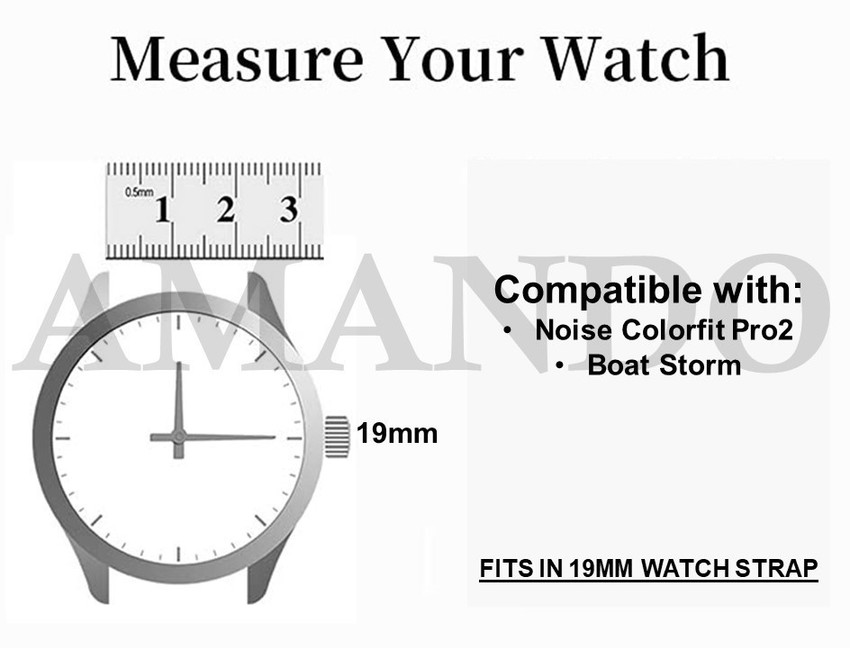 AMANDO 19MM Smart Watch Band for Smaller Wrist for NOISE
