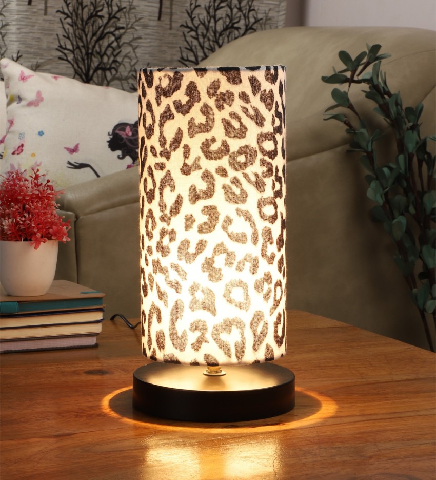 Leopard print table on sale lamp shade