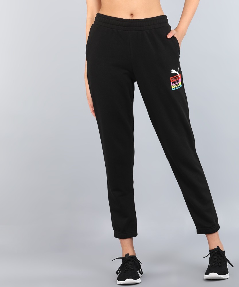 PUMA Brand Love Sweatpants Printed Women Black Track Pants