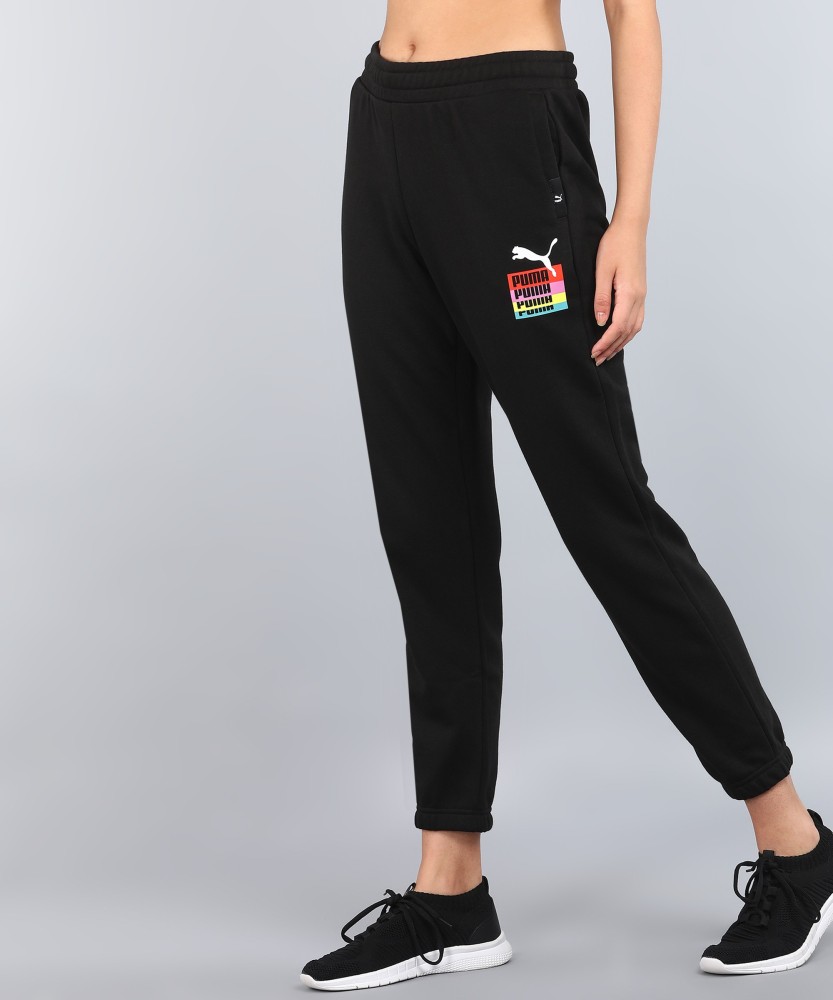 Buy Puma Black Printed Track Pants for Women Online  Tata CLiQ