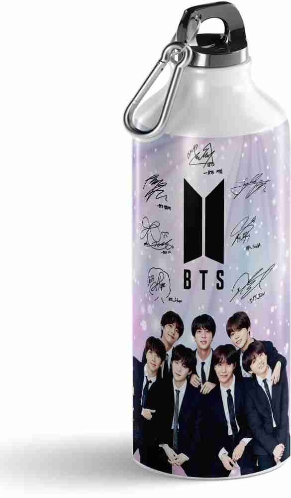 APSRA Bts sipper Bts water Bottle Aluminium 600 Water bottle for Girls Boys  school bts lover Pack of 1 (BS-35)