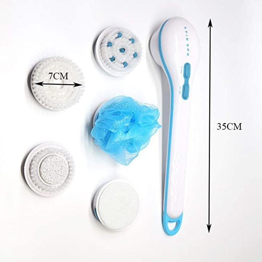 SYPRAM 5 in1 Electric Bath Brush Long Handle Back Body Shower Scrubber Spin  Spa - Price in India, Buy SYPRAM 5 in1 Electric Bath Brush Long Handle Back  Body Shower Scrubber Spin