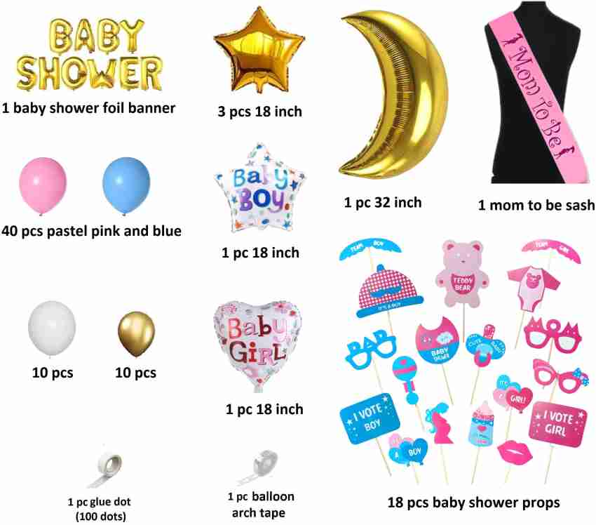 Baby Shower Decoration Items Set For Mom To Be - Foil Banner