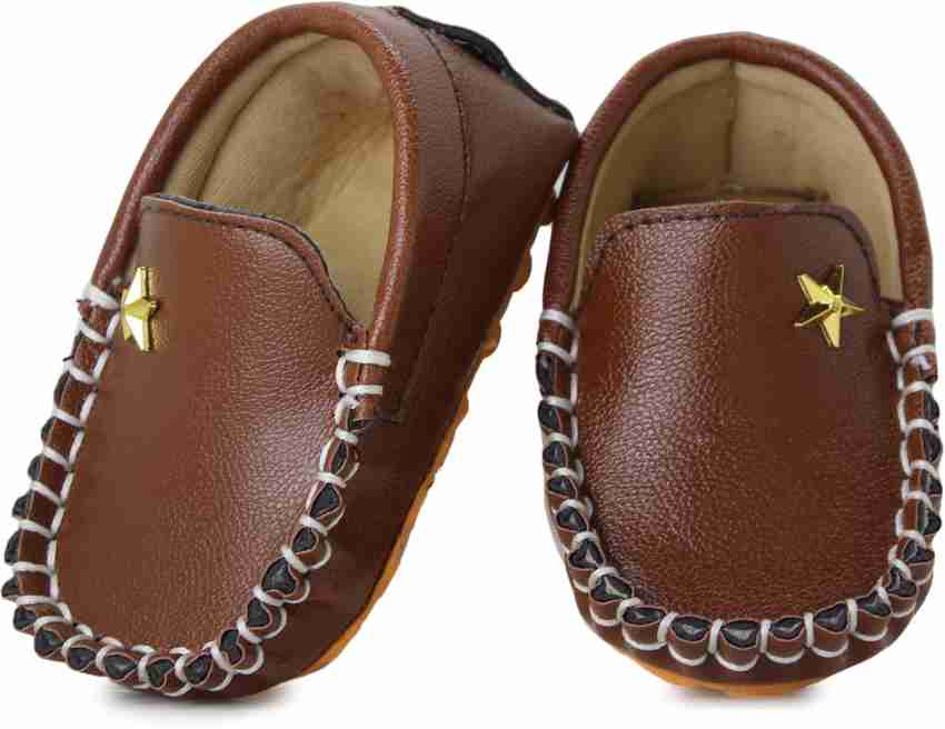 BROWN CHECKERED BABY LOAFERS — bossy kidz