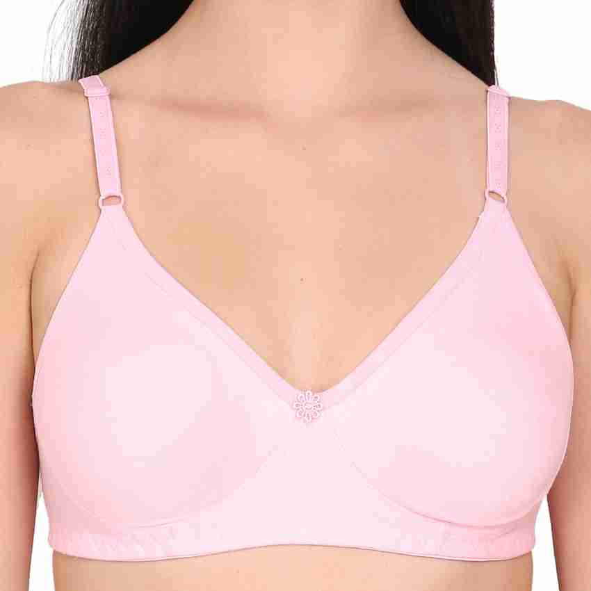 Buy Roselina Women's Non Padded Non Wired Full Coverage Bra with No Spillage  and Seamed Cups (Pari-28) Multicolour at