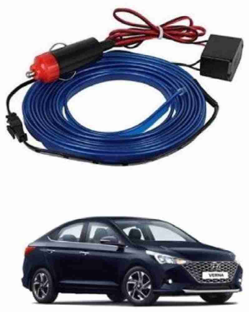 VKSUN EL Wire Car Interior Ambient Neon Light for All Cars (Blue