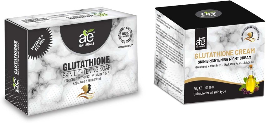 AE Naturals COMBO ON Glutathione Cream 30g Glutathione Skin Lightening Soap 135g