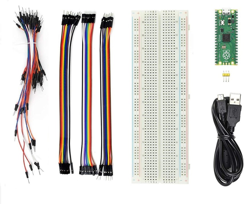 EPICTAC Raspberry Pi Pico Evaluation Kit with Soldered Header, Breadboard,  Jumper wire Micro Controller Board Electronic Hobby Kit Price in India -  Buy EPICTAC Raspberry Pi Pico Evaluation Kit with Soldered Header