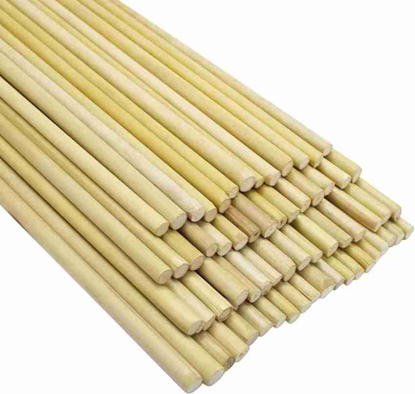 VLG Natural Unfinished Round Bamboo Sticks (9-inch) Disposable