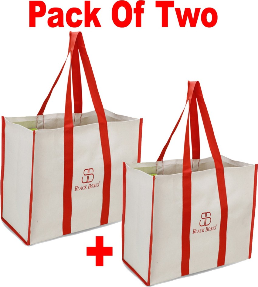DOUBLE R BAGS Double R Large Heavy Duty Waterproof Shopping Bags Kitchen  Essentials/Grocery Bag/Vegetable Bag/jhola / Carry Bag/thela with Full  Handles Best Gift for Diwali Festival (18x11x14.50) Large Pack of 3 Grocery