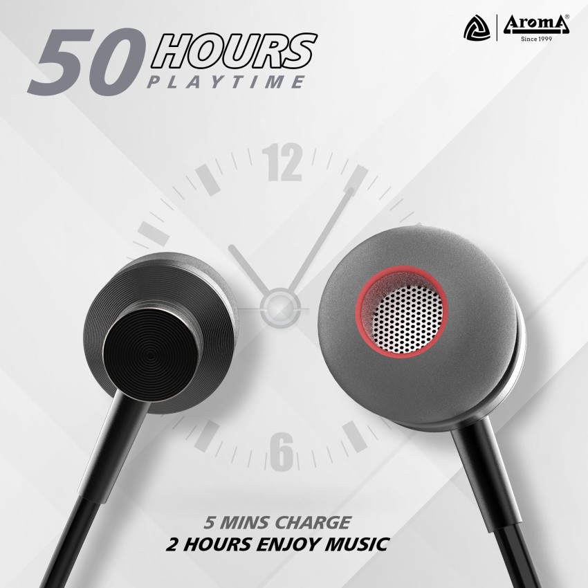 Aroma NB119B Badshah - 40 Hours Playtime Bluetooth Neckband