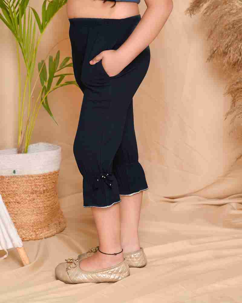 Kids Cave Capri For Girls Casual Solid Cotton Blend Price in India - Buy  Kids Cave Capri For Girls Casual Solid Cotton Blend online at
