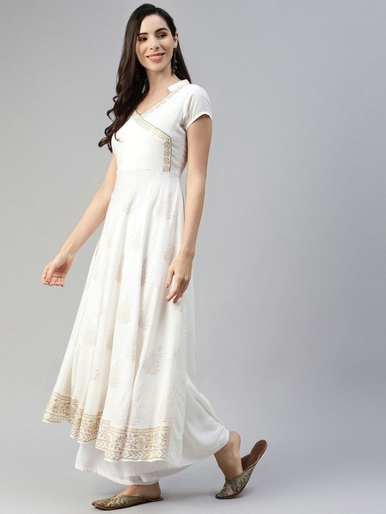 MBE Women Self Design Anarkali Kurta Buy MBE Women Self Design