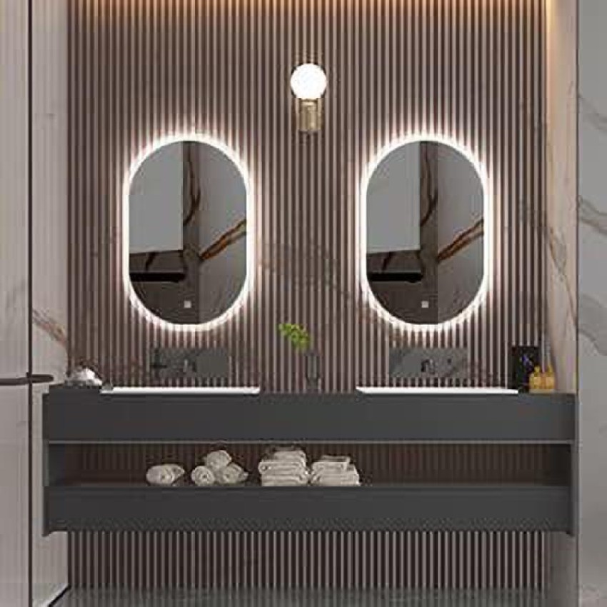 Brass Capsule Led Mirror  Bathroom Mirror - Mirrorwalla