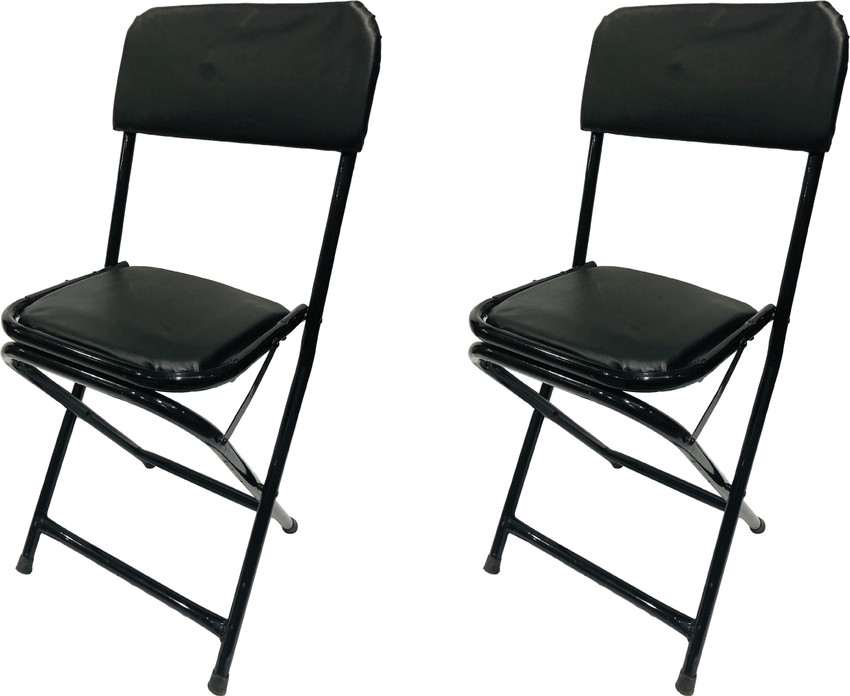SOMRAJ Study Folding Chair Seat and Back Cushion Folding Chair Stool Metal Outdoor Chair