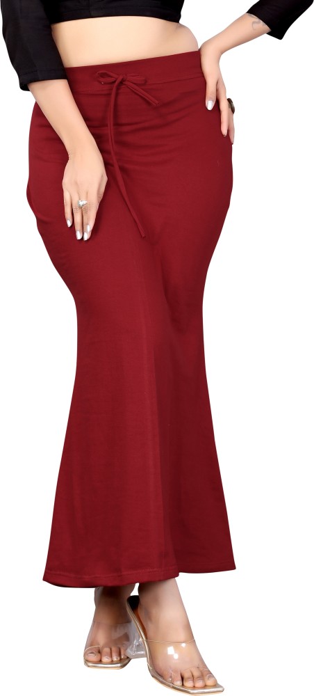 VJ FASHION Flared Saree Shapewear Maroon (FREE1) Nylon Blend Petticoat  Price in India - Buy VJ FASHION Flared Saree Shapewear Maroon (FREE1) Nylon  Blend Petticoat online at