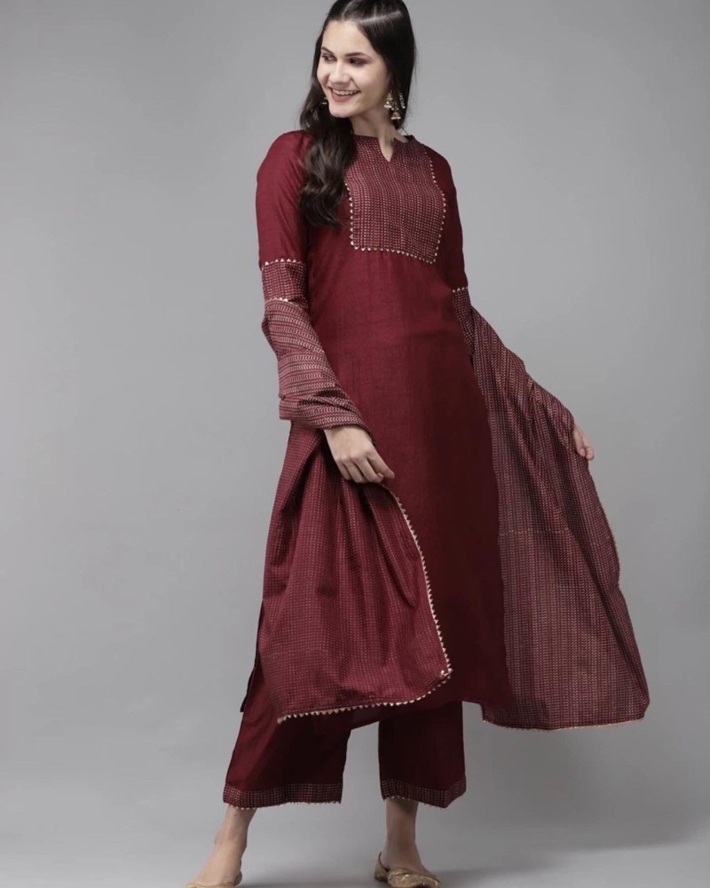 Maroon kurti sale flipkart