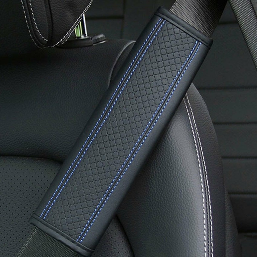 BAGILO Car Seat Belt Shoulder Pad Cover Car Safety Belt Pad(Blue line))  Seat Belt Cover
