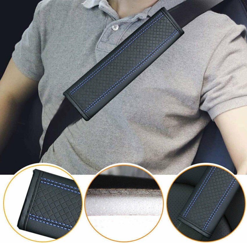 BAGILO Car Seat Belt Shoulder Pad Cover Car Safety Belt Pad(Blue