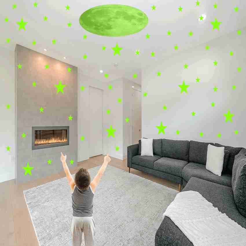 Great Choice Products 435 Glow Stars And 1 Moon In The Dark Star Plastic  Stickers Ceiling Wall Bedroom