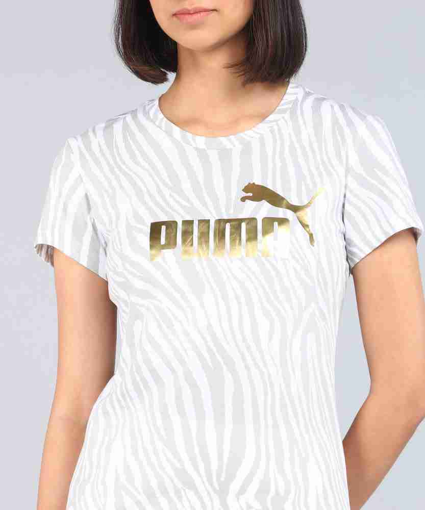 White and gold puma shirt 2025