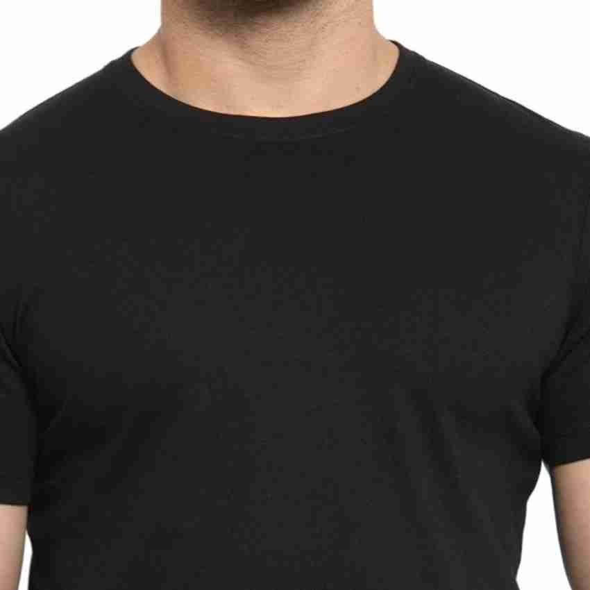 GOOD LUCK GIFTINGS Solid Men Round Neck Black T-Shirt - Buy GOOD 