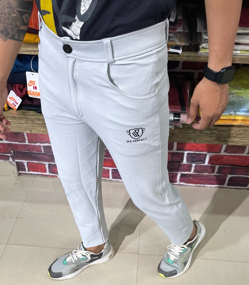 We Perfect Regular Fit Men Grey Trousers - Buy We Perfect Regular Fit Men  Grey Trousers Online at Best Prices in India